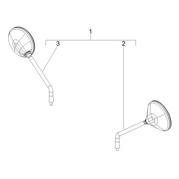 Rearview Mirrors Vespa GTV 250 4T 4V IE