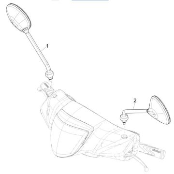 Rear view mirror/S Piaggio Liberty 125 4-stroke 3V IE ABS (IGET Euro 5)