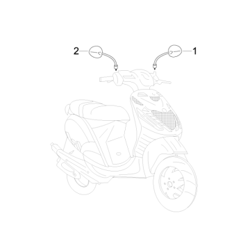 Rearview Mirrors Piaggio Zip 50 SP 2006-2013