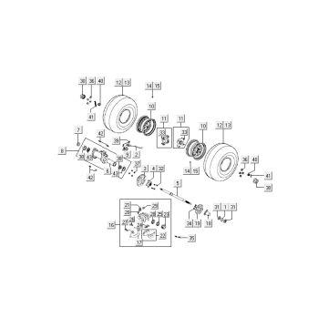 Rear wheel Kymco MXU 50