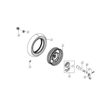 rear wheel brake Kymco Sento 4-stroke Pink
