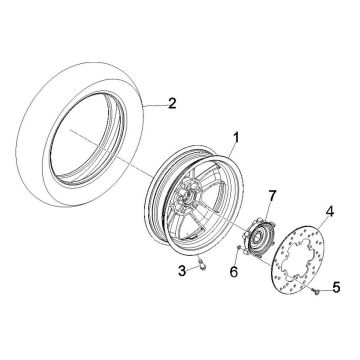 Rear Wheel Vespa GTV 250 4T 4V IE