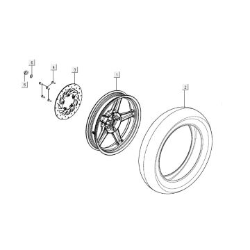 rear wheel AGILITY 16+ 4T 125 Matte Metallic Silver