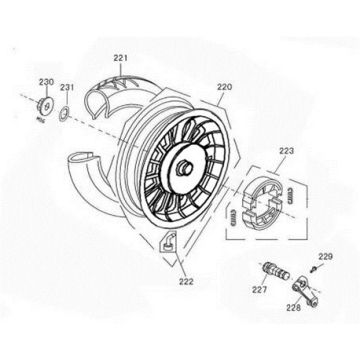 Rear wheel AGM SP50 red