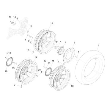 Rear wheel GTS 125 IE