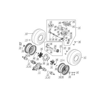 Rear wheel Kymco MXU 400