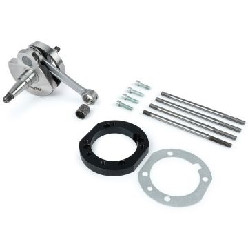 Adapter plate set cylinder including crankshaft J/G 2 percent special by WT zur Montage Polini/Malossi 210 Zylinder (diameter 68.5 mm) on Motorgehäuse PX80, PX125, PX150, Cosa125, Cosa150, Sprint Veloce150, GTR125