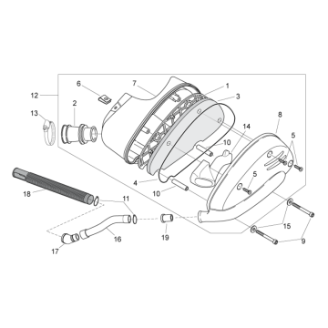 Airbox II Aprilia SR 50 H2O ie+carb 2004-2009