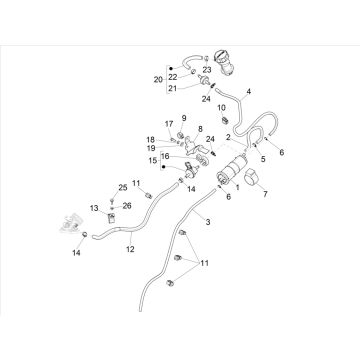 Vespa Sprint 125 4T 3V IE ABS E5 2021 (EMEA) anti-evaporation system