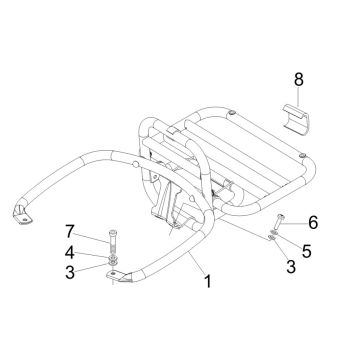Rear Luggage Carrier Vespa GTV 250 4T 4V IE