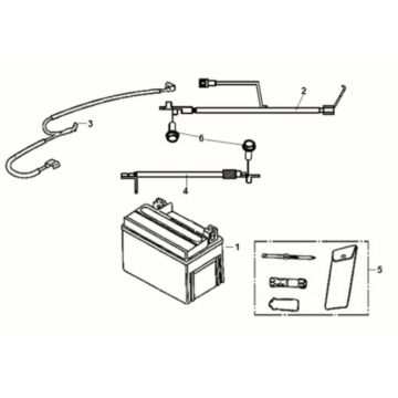 Battery - Tool Box Sym Symphony ST 125i LC E5