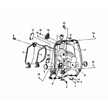 Upholstery Inside Front plate Sym Fiddle III white