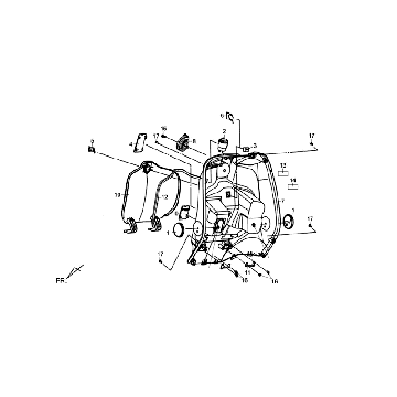 Upholstery Inner Front Plate Sym Fiddle III (BU-295S) blue