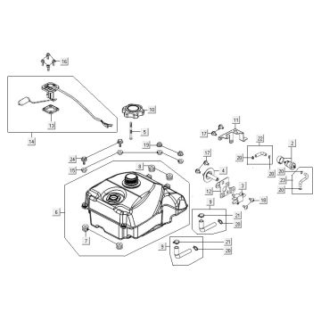 Fuel tank Kymco MXU 300R