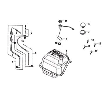 Benzinetank - benzinevlotter Sym Crox 50 E4