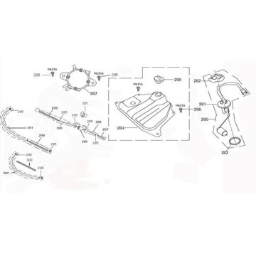 Gas tank China Joy white