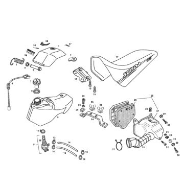Fuel tank Derbi Senda R old model