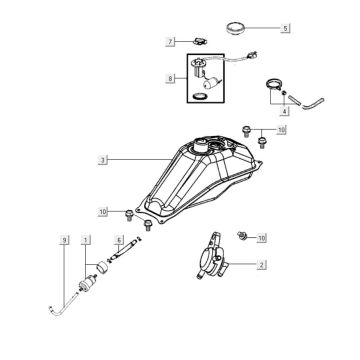 Fuel tank Kymco K-Pipe 125cc
