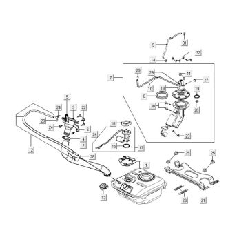 Fuel tank Kymco New Dink 200i