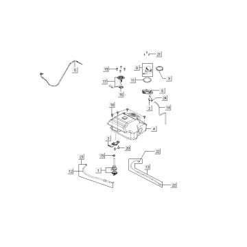 petrol tank Kymco Sento 4-stroke blue