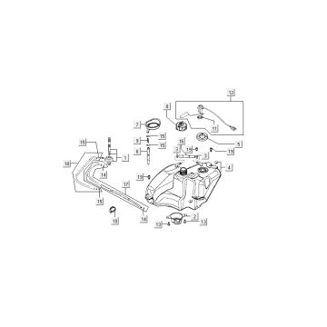 petrol tank Kymco Super9 ac o.m 2-stroke matt black yellow