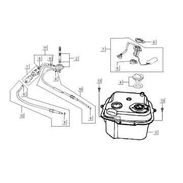 Fuel tank Kymco Vitality 2t ac sport stream