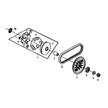 Movable flange/v belt Sym Symphony ST E3