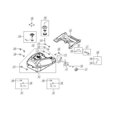 Fuel tank Kymco MXU 500