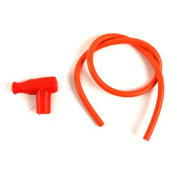 Spark plug cap+cable red 7mm