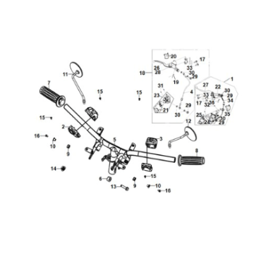 Brake assy - switch - handle supply Sym E-Fiddle