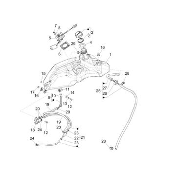 Fuel tank Vespa Sprint 2-stroke