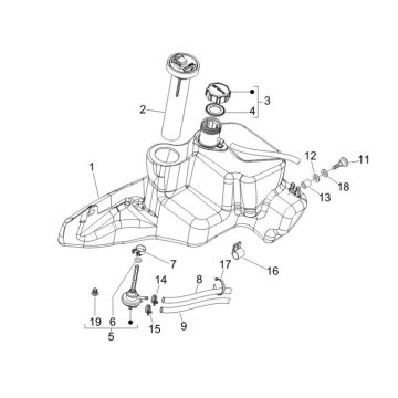 Fuel tank Piaggio Fly 4-stroke