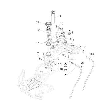 Fuel tank GTS 125 IE