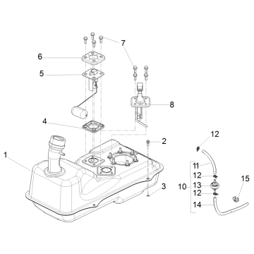 Piaggio Fly 125 4-stroke 3V IE E3 fuel tank