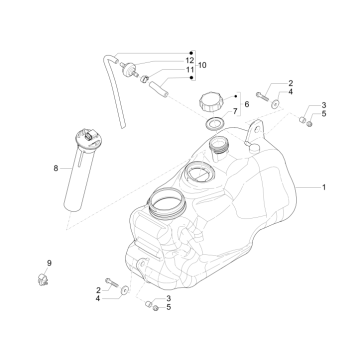 Fuel tank Piaggio MP3 500 LT Business 2014-2016