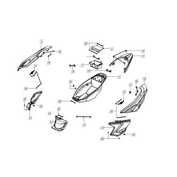 Buddybak Kymco Agility 16'+ 4-stroke injection euro4 matt grey
