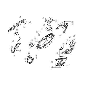 Buddybak Kymco Agility 16'+ 4t matte metalic blue