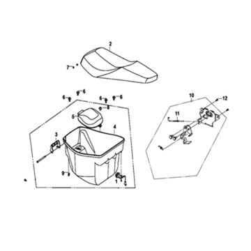 Buddyseat - helmbak - drager Sym Crox 50 E4