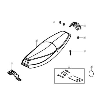 Buddyseat Kymco K-Pipe 4-stroke White