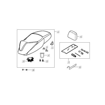 Buddyseat Kymco New Dink 4-stroke black metallic