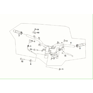 Handlebar Wheel - Grips - Brake Lever - Throttle Cable Sym Fiddle ll Euro 5