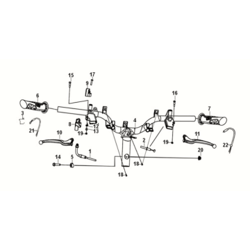 Cable - switch - handle supply Sym Orbit III 50 E5