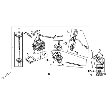 Carburetor Sym Jet 4 (R086) red
