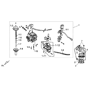 Carburetor Sym Allo (WH871) champagne