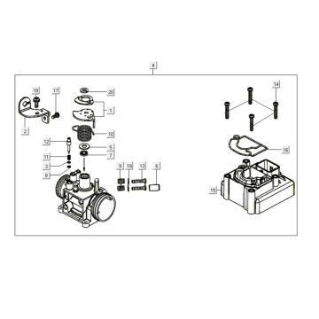 Carburetor Kymco Like 200i White