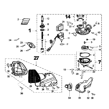 Carburetor Peugeot Speedfight 2 AC Black