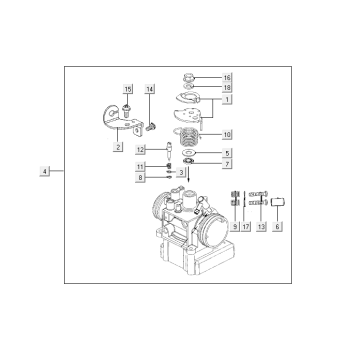 Carburetor Kymco Super8 Street 50i E4 Matt Grey