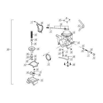 Carburetor Kymco MXU 300 4T LC