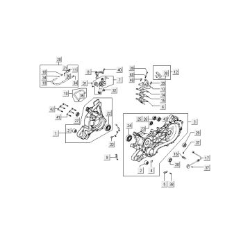 Crankcase Kymco MXU 50