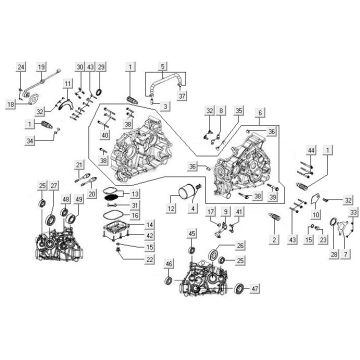 Crankcase Kymco MXU 400 4T AC